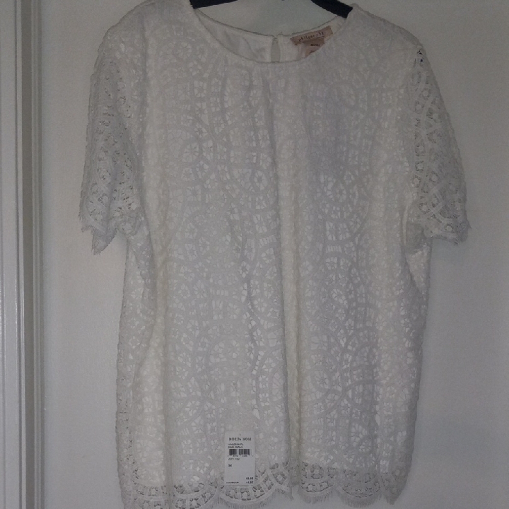 Elegant White Lace Top